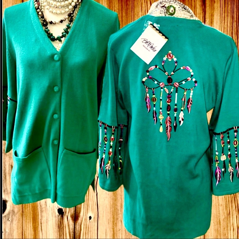 Southwestern Cardigan S | Embroidered top S   | a vintage treasure